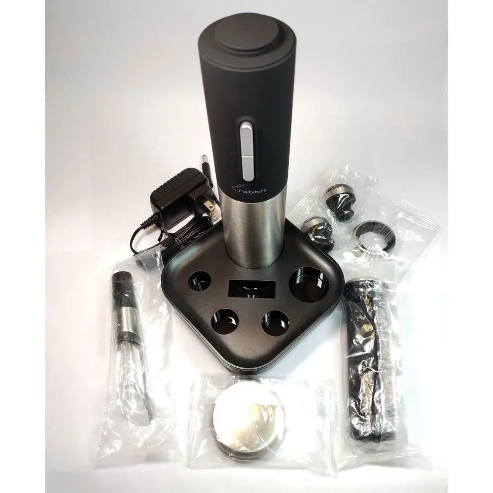 Rabbit 8 piece Electric Wine Opener Set, Gift